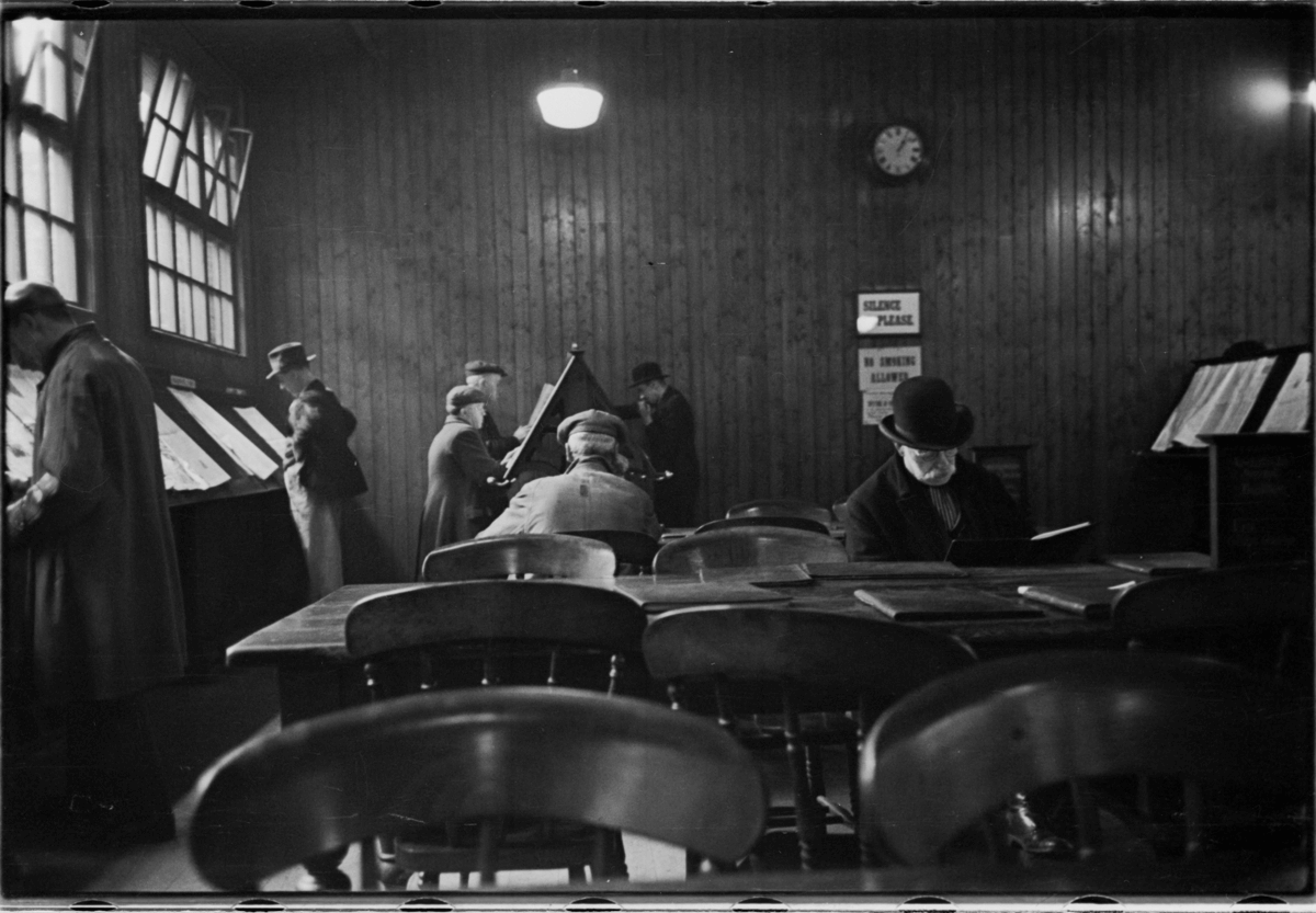 Photograph of a Library Reading Room taken by Humphrey Spender in April 1938
